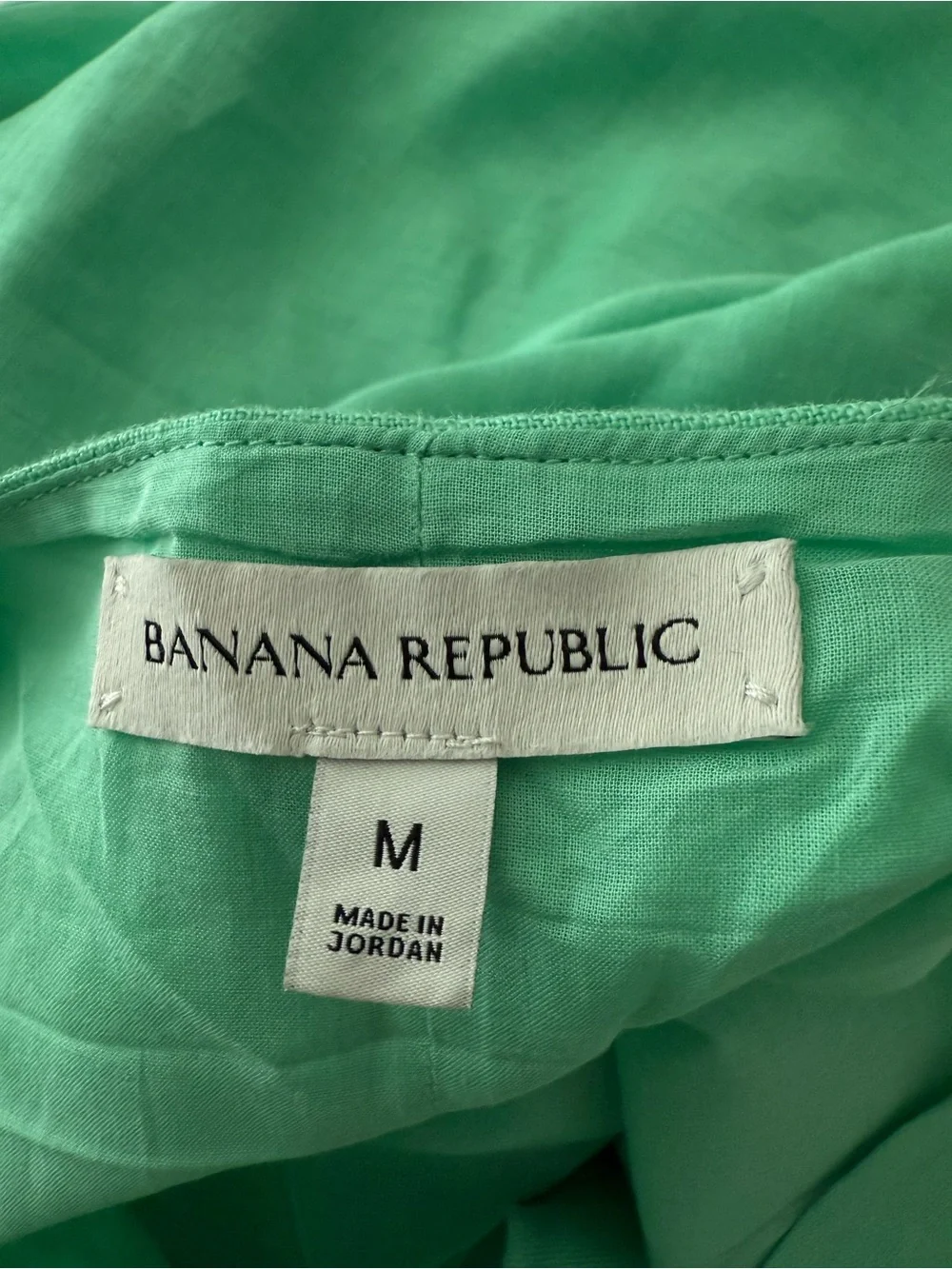 Banana Republic Women's Green Scoop-Back Swim Cover-Up Dress 100% linen
